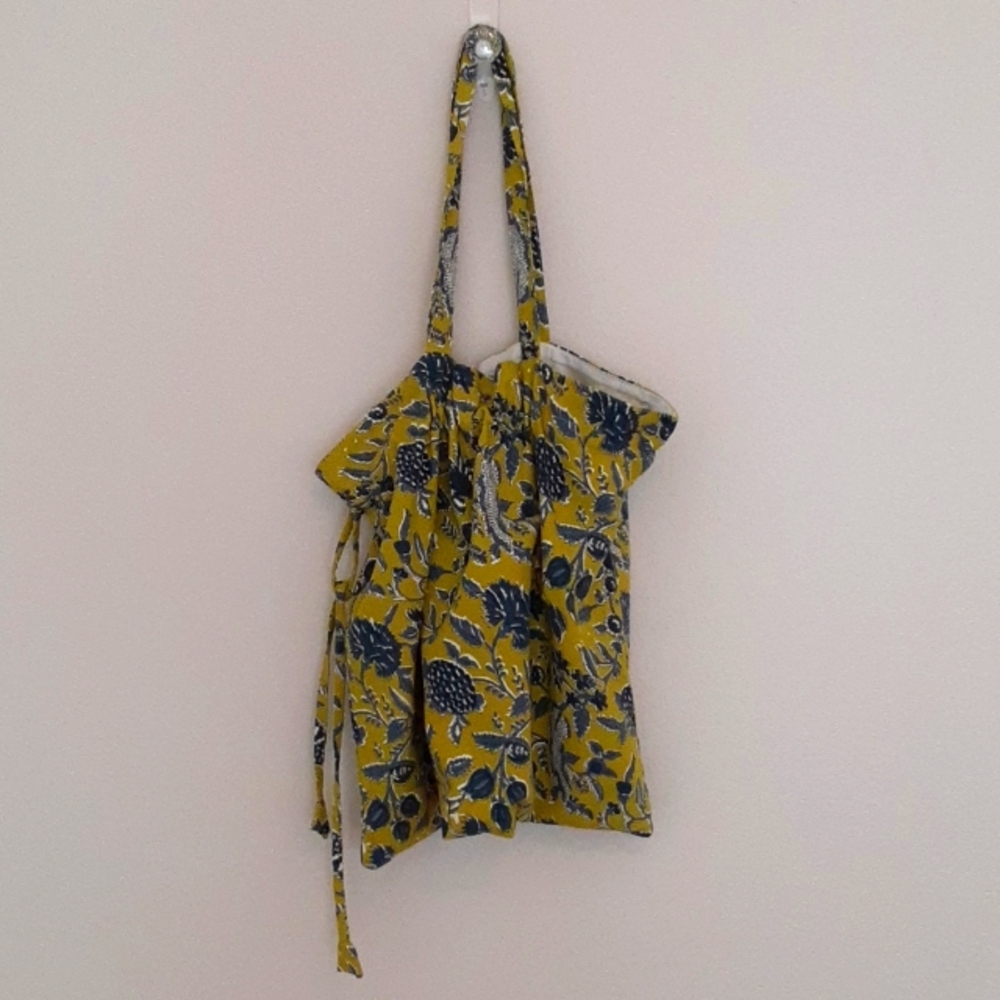 Floral Cotton Tote Creative Co-op